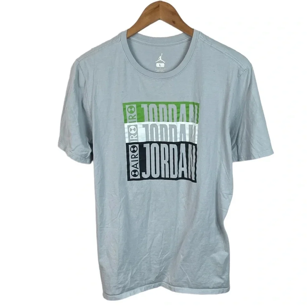 TS847 Mens Air JORDAN Shoe Brand Sneaker Head Collection T Shirt L